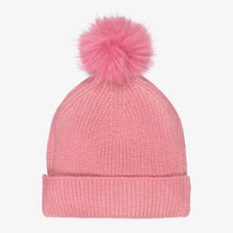 Le Chic-Шапка с шарфом розовая вязаная для девочек | Childrensalon
