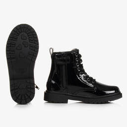 Lelli Kelly-بوت بكاحل جلد لامع لون أسود للبنات | Childrensalon