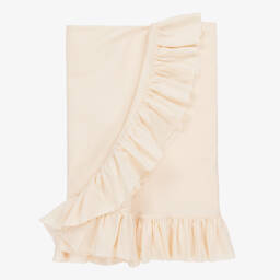 Lemon Loves Layette-Baby Girls Ivory Cotton Blanket (90cm) | Childrensalon