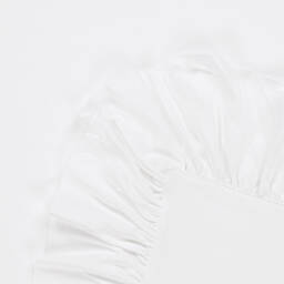 Lemon Loves Layette-Baby Girls White Cotton Blanket (90cm) | Childrensalon