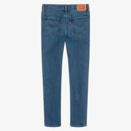 Levi's-Girls Blue Denim Straight Leg 501® Jeans | Childrensalon