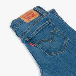 Levi's-Girls Blue Denim Straight Leg 501® Jeans | Childrensalon