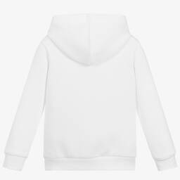 Levi's-سويتشيرت هودي تينز ولادي قطن لون أبيض | Childrensalon