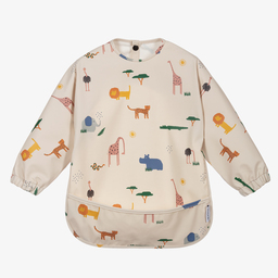 Liewood-Beige Safari Apron Bib | Childrensalon