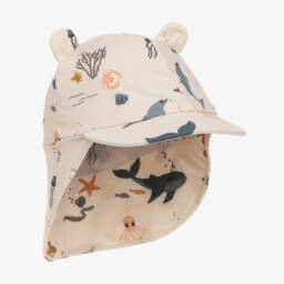 Beige Sun Protective Swim Hat (UPF40+)