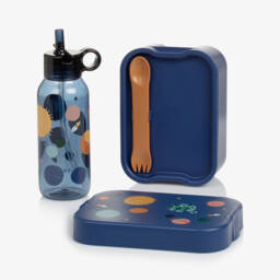 Liewood-Blue Planet Print Chelsey Lunchbox Set | Childrensalon