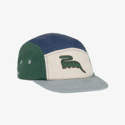 Liewood-Boys Blue Colourblock Dinosaur Cap  | Childrensalon