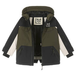 Liewood-جاكيت تزلج لون أخضر كاكي للأولاد | Childrensalon