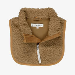 Liewood-Caramel Beige Sherpa Fleece Neck Warmer | Childrensalon