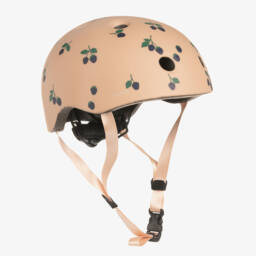 Liewood-Girls Dusky Pink Berry Print Bike Helmet | Childrensalon