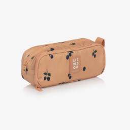 Liewood-Girls Dusky Pink Berry Print Pencil Case (22cm) | Childrensalon