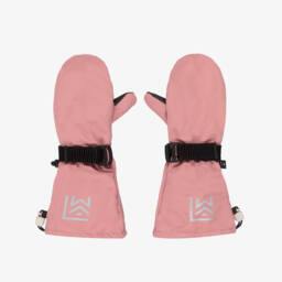 Girls Dusty Pink Mittens with Reinforced Palms