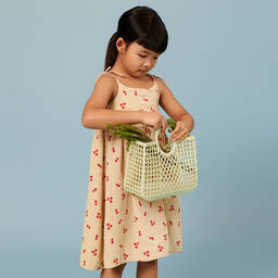 Liewood-Girls Mint Green Basket Bag (23cm) | Childrensalon