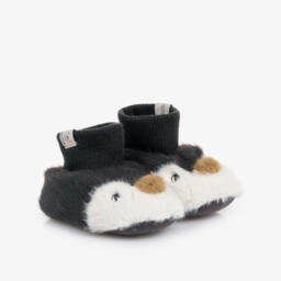Liewood-Тапочки серые из искусственного меха Пингвин для малышей | Childrensalon