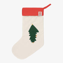 Ivory Embroidered Christmas Stocking (55cm)