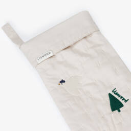 Liewood-Ivory Embroidered Christmas Stocking (57cm) | Childrensalon