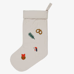 Liewood-Ivory Embroidered Christmas Stocking (57cm) | Childrensalon