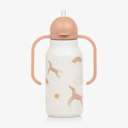 Liewood-Ivory & Pink 2-Handle Bottle (250ml) | Childrensalon