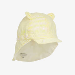 Liewood-قبعة شمس بوجهين قطن لون أصفر للأطفال | Childrensalon