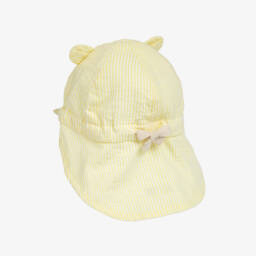 Liewood-Yellow Organic Cotton Reversible Sun Hat | Childrensalon