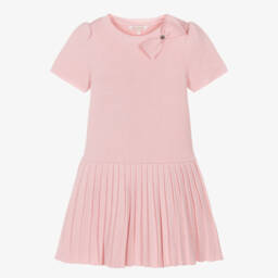 Lili Gaufrette-Girls White & Black Cotton Sweatshirt with Bow & Gold Logo | Childrensalon