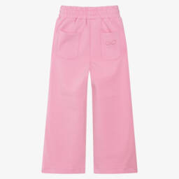 Lili Gaufrette-Джоггеры широкие розовые из трикотажа для девочек | Childrensalon