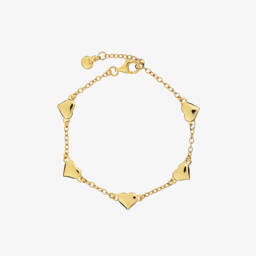 Little Star-Girls Gold Plated Multiple Hearts Bracelet | Childrensalon