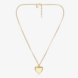 Little Star-قلادة قلب مخصصة مطلية بالذهب الوردي (38 سم) | Childrensalon