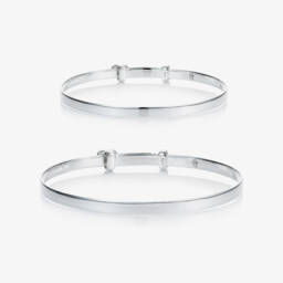 Little Star-Girls Sterling Silver Mummy & Me Diamond Heart Bracelet Set | Childrensalon