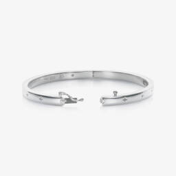 Little Star-Silver Personalised Diamond Bangle | Childrensalon