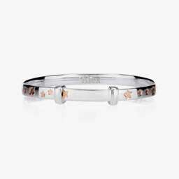 Little Star-Sterling Silver & Rose Gold Star Bangle | Childrensalon
