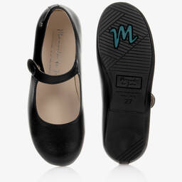 Manuela de Juan-Черные кожаные туфли для девочек | Childrensalon