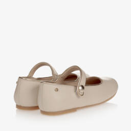 Manuela de Juan-Girls Ivory Leather Pumps | Childrensalon
