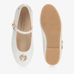 Manuela de Juan-White Patent Leather Pumps | Childrensalon