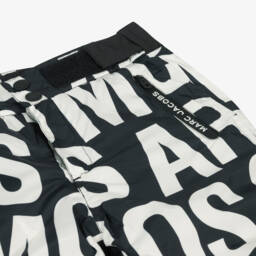 MARC JACOBS-Black Jumbled Logo Ski Trousers | Childrensalon