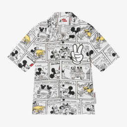 MARC JACOBS-Boys Ivory Cotton Disney Cartoon Shirt | Childrensalon