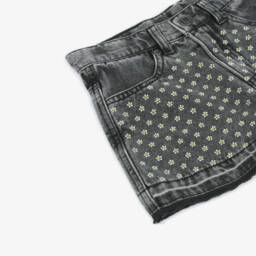 MARC JACOBS-Girls Black Denim Diamanté Shorts | Childrensalon