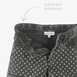 MARC JACOBS-Girls Black Denim Diamanté Shorts | Childrensalon