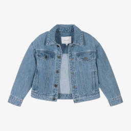 MARC JACOBS-Girls Blue Crystal Denim Jacket | Childrensalon