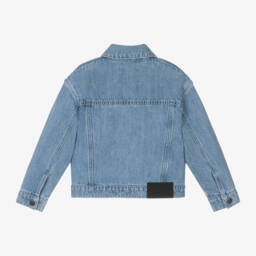 MARC JACOBS-Girls Blue Crystal Denim Jacket | Childrensalon