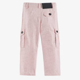 MARC JACOBS-Girls Pink Cotton Jacquard Trousers | Childrensalon
