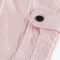 MARC JACOBS-Girls Pink Cotton Jacquard Trousers | Childrensalon