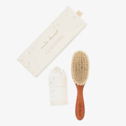 Marie-Chantal-Brown Wood & Bristle Baby Hairbrush | Childrensalon