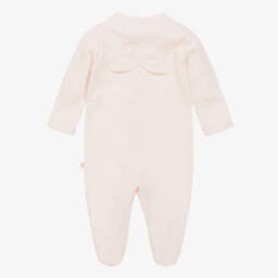 Marie-Chantal-Girls Pink Pima Cotton Babysuit Set  | Childrensalon