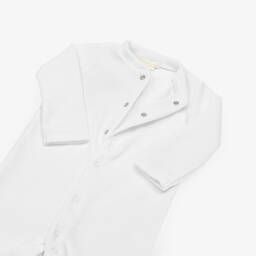 Marie-Chantal-White Velour Babygrow & Comforter Gift Set | Childrensalon