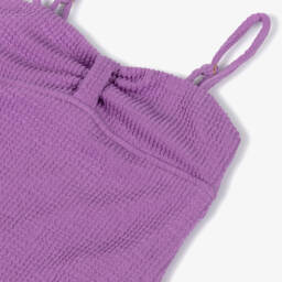Marlo Kids-Girls Lilac Purple Crinkle Fabric Swimsuit | Childrensalon