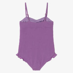 Marlo Kids-Girls Lilac Purple Crinkle Fabric Swimsuit | Childrensalon