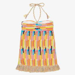 Marlo Kids-Girls Multicolour Crochet Mini Dress | Childrensalon