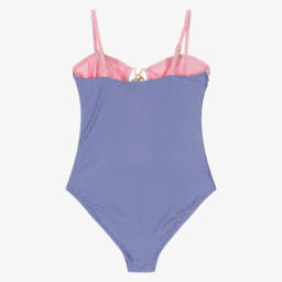 Marlo Kids-Girls Pink, Blue & Purple Swimsuit with Gold Starfish | Childrensalon