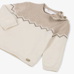 Mayoral Для новорожденных-Брючный комплект бежево-коричневый из вельветовых брюк для малышей | Childrensalon